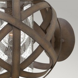 Aplica Exterior Carson Hinkley de la Elstead E27, Ruginiu, Hk-Carson1, UK