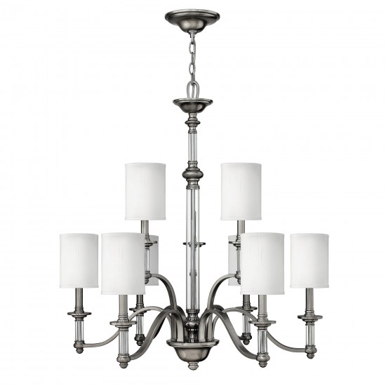 Candelabru Sussex Hinkley de la Elstead E14, Nichel, Hk-Sussex9, UK