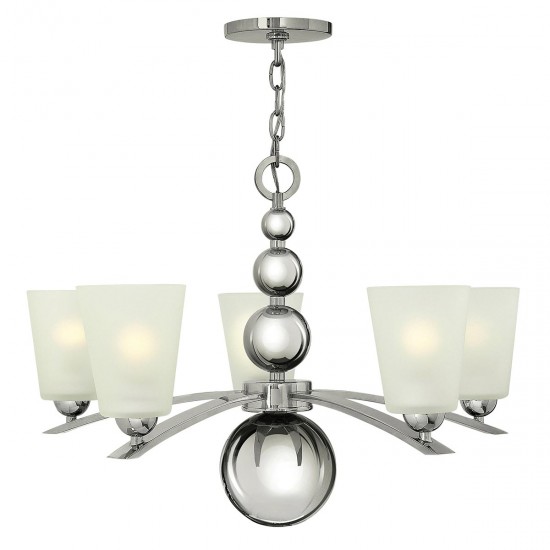 Candelabru Zelda Hinkley de la Elstead E27, Nichel, Hk-Zelda5-Pn, UK
