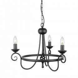 Candelabru Harlech de la Elstead E14, Negru, Hr3A-Black, UK