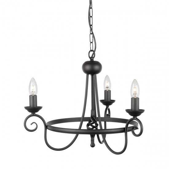 Candelabru Harlech de la Elstead E14, Negru, Hr3A-Black, UK