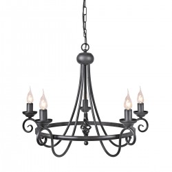 Candelabru Harlech de la Elstead E14, Negru, Hr5-Black, UK
