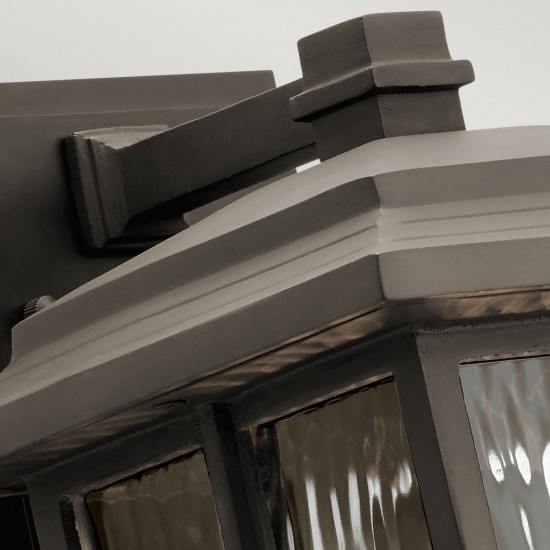 Aplica Exterior Beacon Square Kichler de la Elstead E27, Bronz, Kl-Beacon-Square-M-Oz, UK