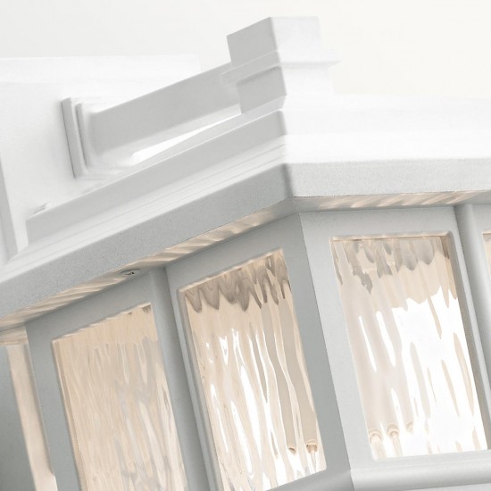 Aplica Exterior Beacon Square Kichler de la Elstead E27, Alb, Kl-Beacon-Square-M-Wht, UK