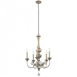 Candelabru Rosalie Kichler de la Elstead E14, Auriu, Kl-Rosalie-5B, UK