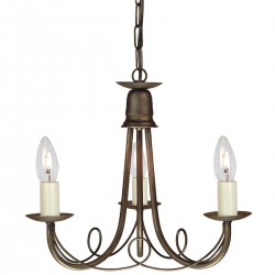 Candelabru Minster de la Elstead E14, Auriu, Mn3-Blk-Gold, UK