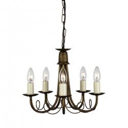 Candelabru Minster de la Elstead E14, Auriu, Mn5-Blk-Gold, UK