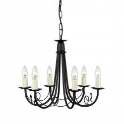 Candelabru Minster de la Elstead E14, Negru, Mn6-Black, UK