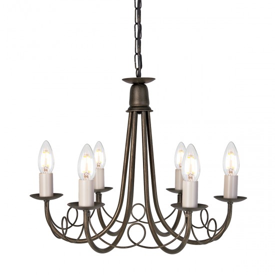 Candelabru Minster de la Elstead E14, Auriu, Mn6-Blk-Gold, UK