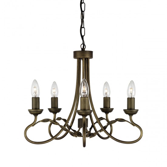 Candelabru Olivia de la Elstead E14, Auriu, Ov5-Blk-Gold, UK