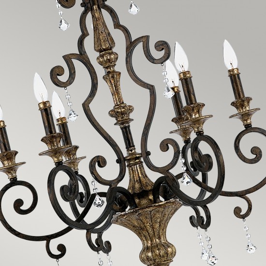 Candelabru Marquette Quoizel de la Elstead E14, Bronz, Qz-Marquette6-A, UK