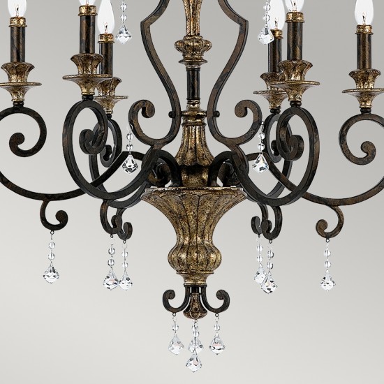 Candelabru Marquette Quoizel de la Elstead E14, Bronz, Qz-Marquette6-A, UK