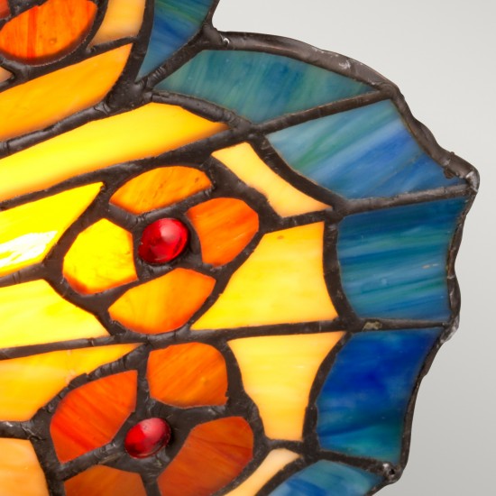 Veioza Tiffany Animal Lamps Quoizel de la Elstead G9, Multicolor, Qz-Obutterfly-Tl, UK