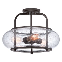 Plafoniera Trilogy Quoizel de la Elstead E27, Bronz, Qz-Trilogy-Sf-M, UK