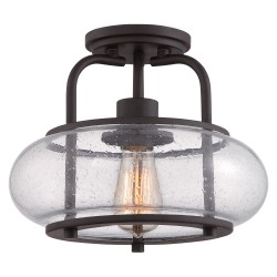 Plafoniera Trilogy Quoizel de la Elstead E27, Bronz, Qz-Trilogy-Sf-S, UK