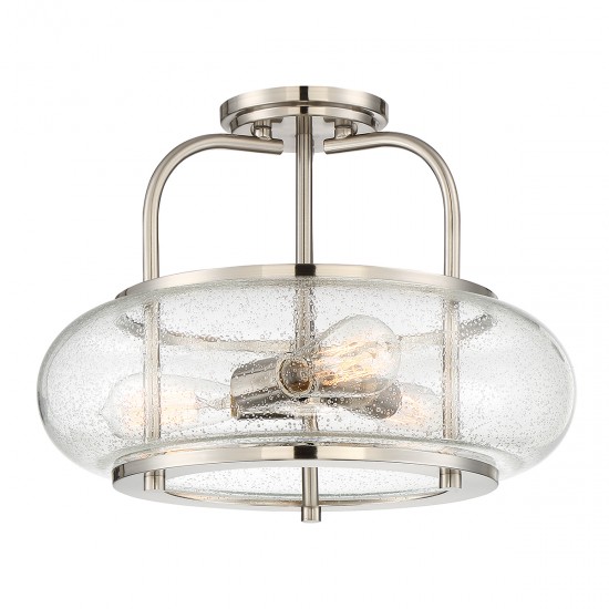 Plafoniera Trilogy Quoizel de la Elstead E27, Nichel, Qz-Trilogy-Sfm-Bn, UK