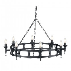 Candelabru Saxon de la Elstead E14, Negru, Sax8-Blk, UK