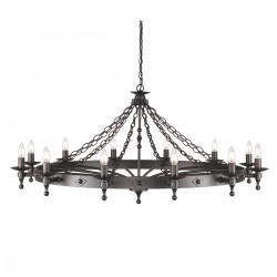 Candelabru Warwick de la Elstead E14, Negru, Wr12-Graphite, UK