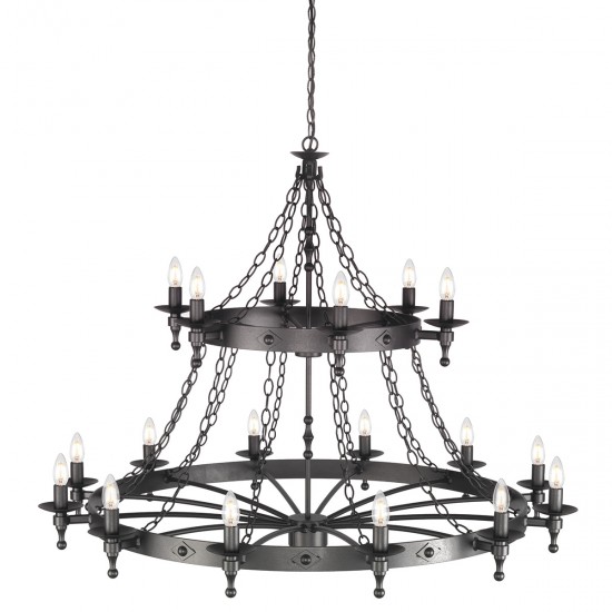 Candelabru Warwick de la Elstead E14, Negru, Wr18-Graphite, UK