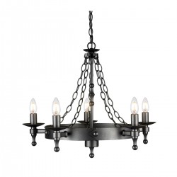 Candelabru Warwick de la Elstead E14, Negru, Wr5-Graphite, UK