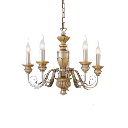Candelabru Ideal Lux Firenze Sp5 Oro Antico E14, Auriu, 020822, Italia