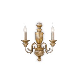 Aplica Ideal Lux Firenze Ap2 Oro Antico E14, Auriu, 020846, Italia