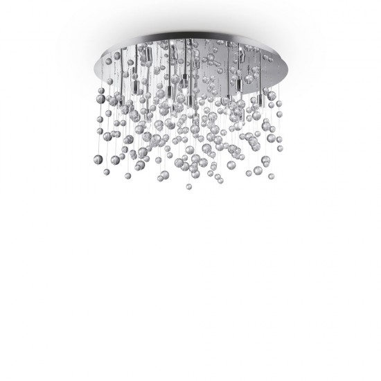 Lustra Plafon Ideal Lux Neve Pl12 Cromo G9, Crom, 022239, Italia