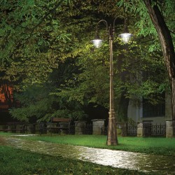 Stalp Ideal Lux Cima Pt2 Nero Antico E27, Auriu, 024097, Italia