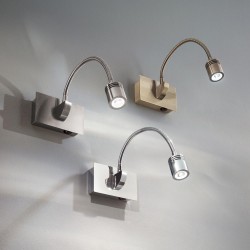 Aplica Ideal Lux Dynamo Ap Nickel Led, Nichel, 031477, Italia