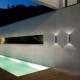 Aplica Exterior Ideal Lux Gun Ap2 Big Alluminio E27, Argintiu, 033020, Italia