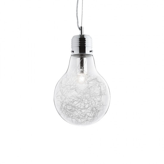 Pendul Ideal Lux Luce Max Sp1 Small E27, Crom, 033679, Italia