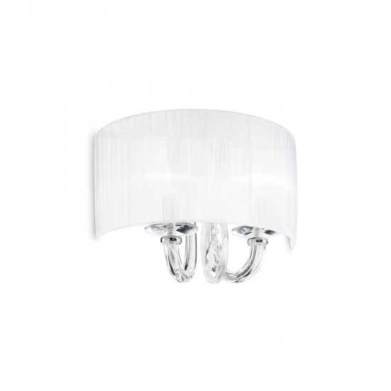 Aplica Ideal Lux Swan Ap2 Bianco E14, Crom, 035864, Italia