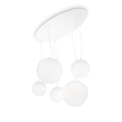 Suspensie Ideal Lux Mapa Bianco Sp5 E27, Alb, 043562, Italia