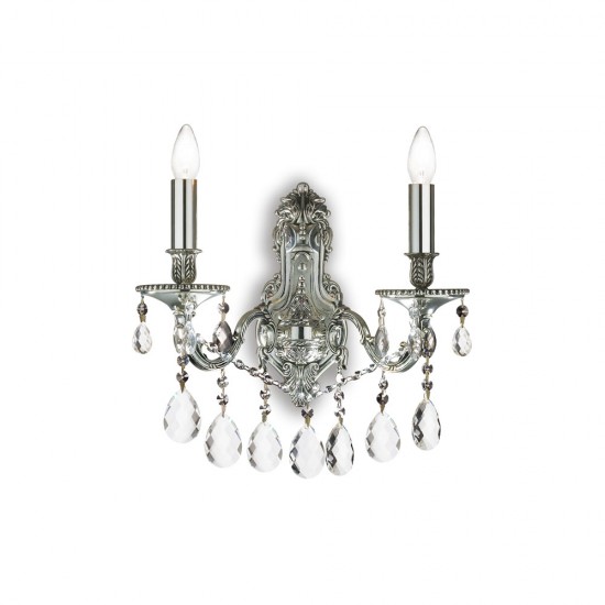 Aplica Ideal Lux Gioconda Ap2 Argento E14, Argintiu, 044910, Italia
