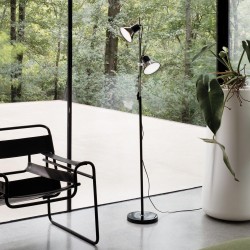 Lampadar Ideal Lux Polly Pt2 Nero E27, Negru, 061139, Italia