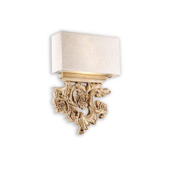Aplica Ideal Lux Peter Ap2 E14, Bej, 075211, Italia