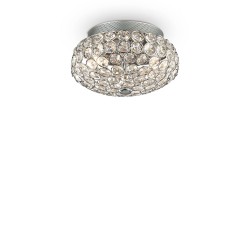 Lustra Plafon Ideal Lux King Pl3 Cromo G9, Argintiu, 075389, Italia