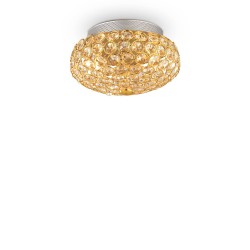 Lustra Plafon Ideal Lux King Pl3 Oro G9, Auriu, 075402, Italia