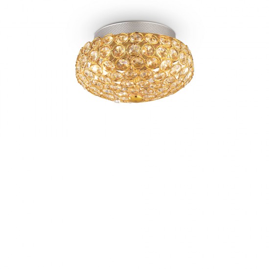 Lustra Plafon Ideal Lux King Pl3 Oro G9, Auriu, 075402, Italia