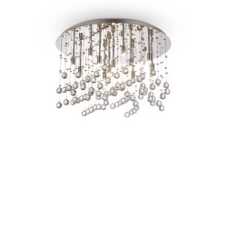 Lustra Plafon Ideal Lux Moonlight Pl12 Cromo G9, Crom, 077802, Italia