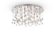 Lustra Plafon Ideal Lux Moonlight Pl15 Cromo G9, Argintiu, 077819, Italia