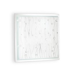 Plafoniera Ideal Lux Ocean Pl3 Trasparente E27, Alb, 081441, Italia