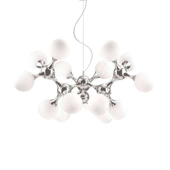 Candelabru Ideal Lux Nodi Sp15 Bianco E14, Crom, 082073, Italia