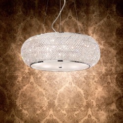Suspensie Ideal Lux Pasha' Sp6 Cromo E14, Crom, 082158, Italia