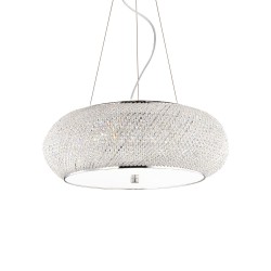 Suspensie Ideal Lux Pasha' Sp10 Cromo E14, Crom, 082196, Italia