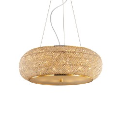 Suspensie Ideal Lux Pasha' Sp10 Oro E14, Auriu, 082257, Italia
