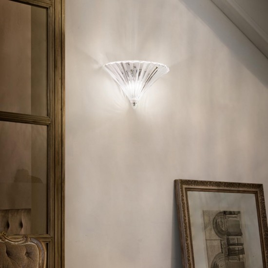 Aplica Ideal Lux Santa Ap1 Big Trasparente E14, Crom, 087368, Italia