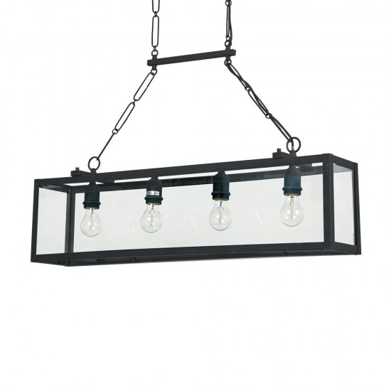 Suspensie Ideal Lux Igor Sp4 Nero E27, Negru, 092942, Italia