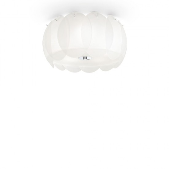 Lustra Plafon Ideal Lux Ovalino Pl5 E27, Crom, 093963, Italia