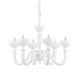 Candelabru Ideal Lux Bon Bon Sp6 Bianco E14, Alb, 093994, Italia